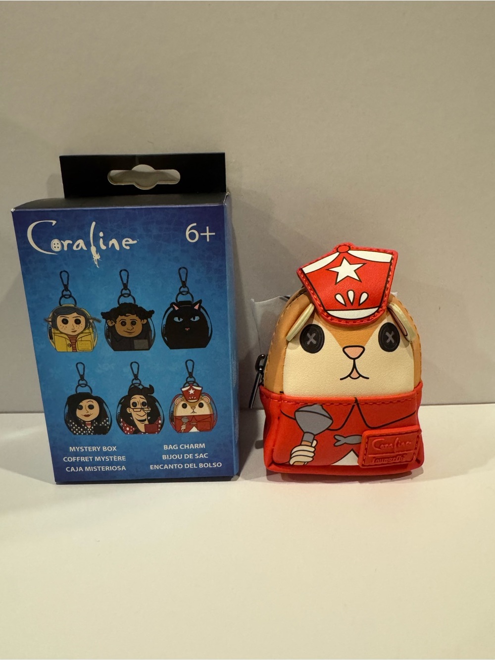 Loungefly Mouse from Coraline Bag Charm Plush